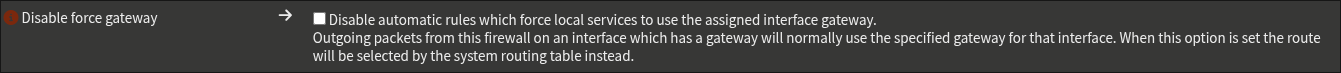 Default Gateway Firewall Rule